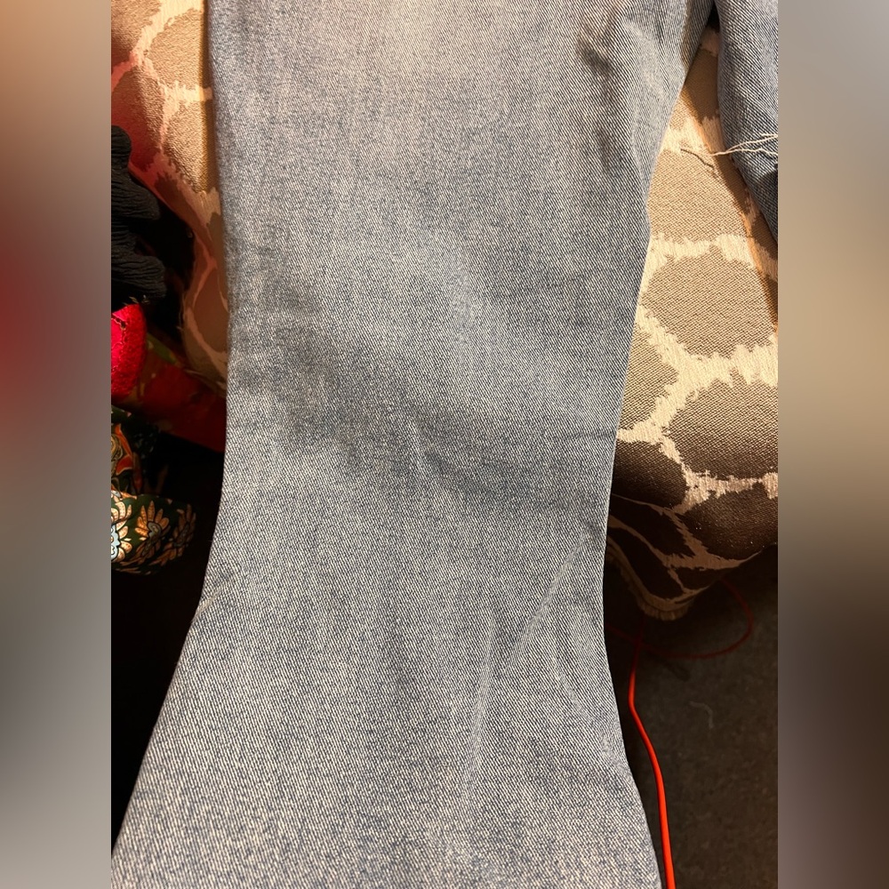 Seven7 Women's Light Blue Distressed Wide Leg Jeans - Picture 11 of 11